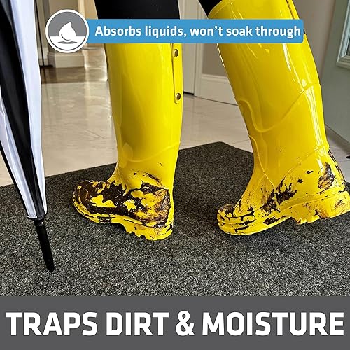 Miniatura 3 de Drymate Tapete prémium para puerta de entrada, absorbente, impermeable, antideslizante, de bajo perfil, de secado rápido, lavable a máquina, diseño