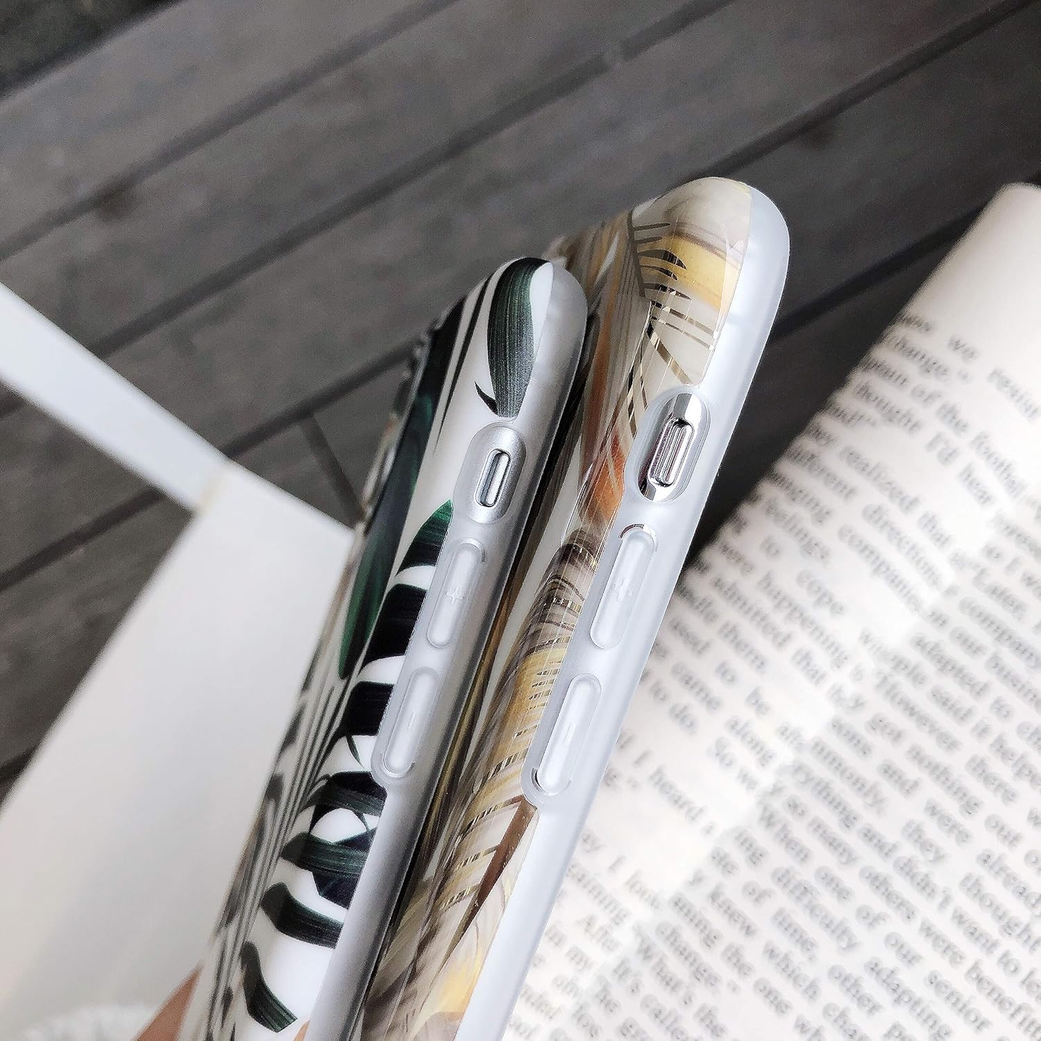 Hapitek iPhone 11 Case, iPhone 11 Marble Case, Slim Soft Flexible TPU Marble Floral Pattern Protective Cover for Apple iPhone 11 6.1" 2019 (Green Leaves)