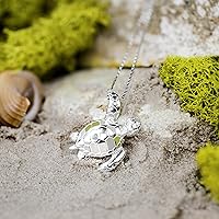 Vista 4 de Honolulu Jewelry Company Sterling Silver Turtle Honu Ocean Sea Life Necklace Pendant with 18" Box Chain