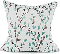 Vista 18 de YOUR SMILE Funda de cojín cuadrada decorativa con bordado clásico de jacquard azul, de 12 x 20 pulgadas