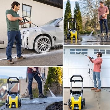 Karcher Pressure Washer K1700, CETA Certified, 3 Spray Nozzles, Detergent Tank, for Cars, Driveways, Siding, Patios, 1.2 max. GPM