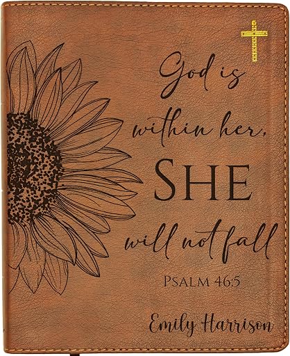 Personalized NIV Journaling Bible | New International Version | Custom Engraved Name | Easy-to-read Study Bible | Christian Gift for Men, Women, and Kids