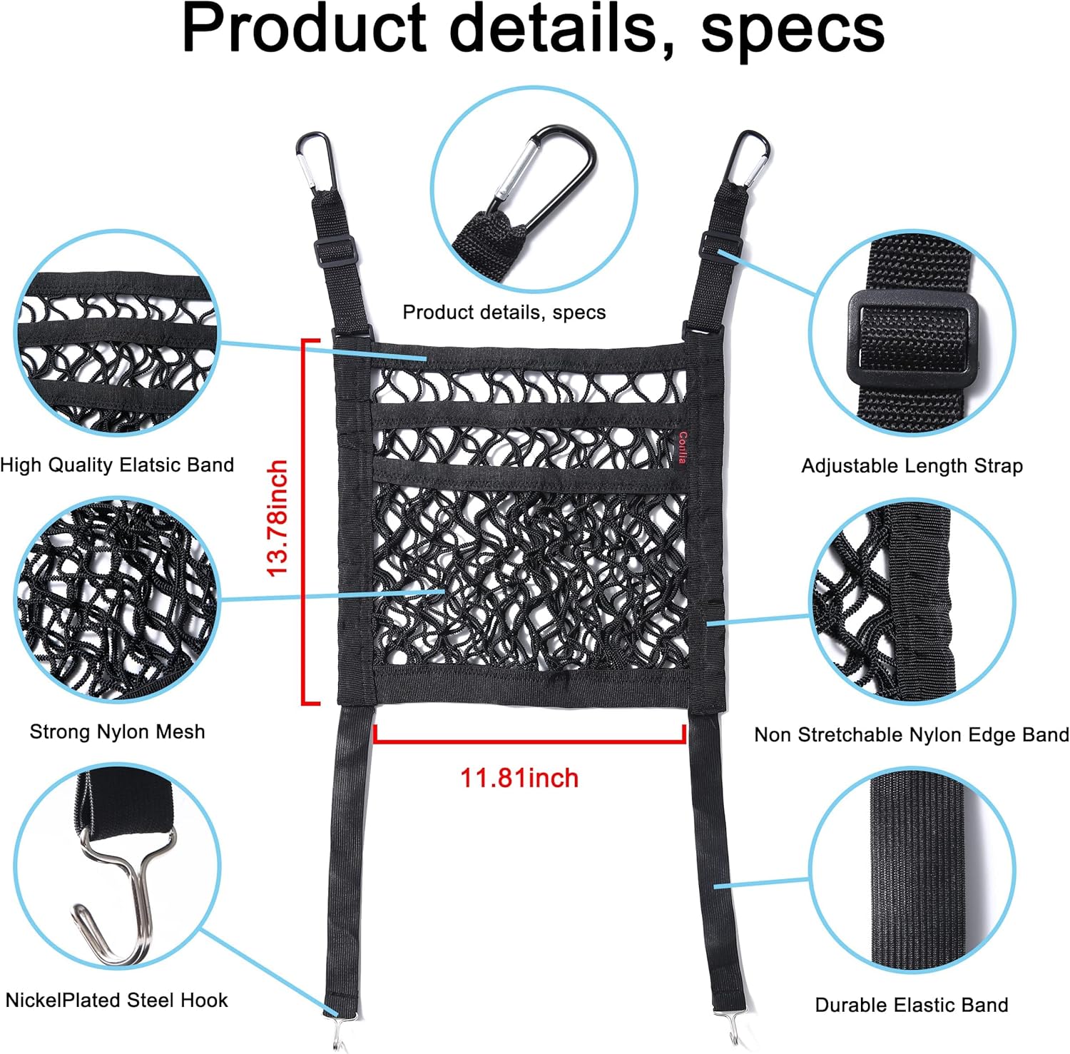 3 Layer Handbag Backseat Kids，Driver Bag（Black） Image