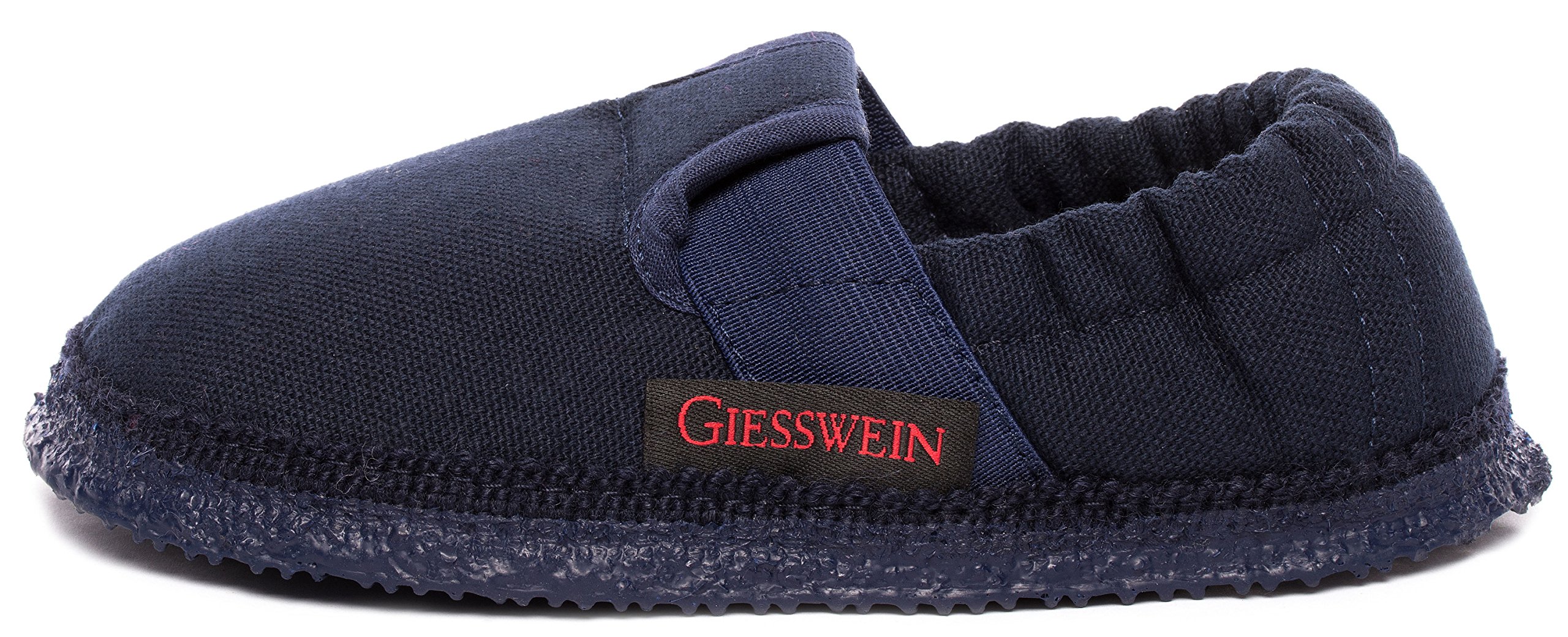 Giesswein Kinder-Hausschuhe Aichach - Atmungsaktive Pantoffeln aus Baumwolle, Leichte Slippers für Mädchen & Jungen, Weiche Latex-Sohle