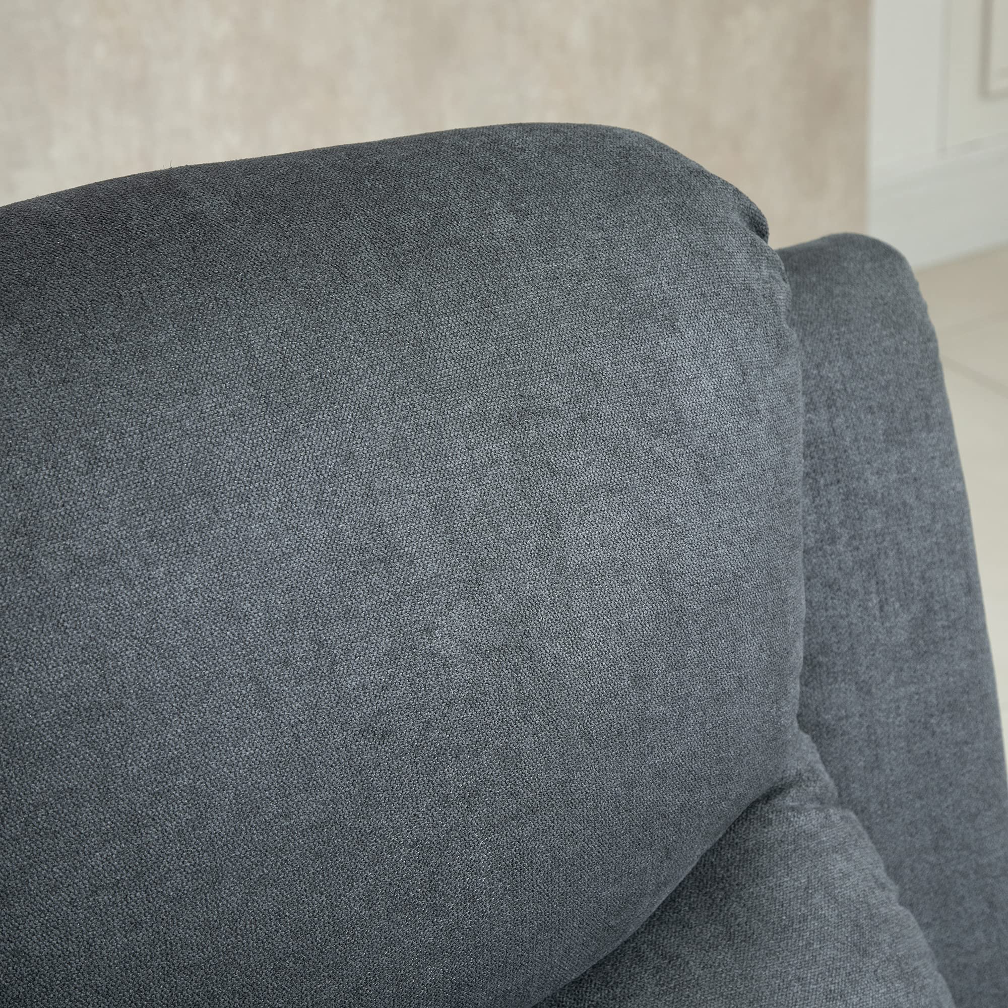 HOMCOM Poltrona Relax Manuale Ergonomica in Tessuto, Poltrona Reclinabile a 150° e Poggiapiedi per Casa e Ufficio, 93x88x102cm, Grigio Scuro