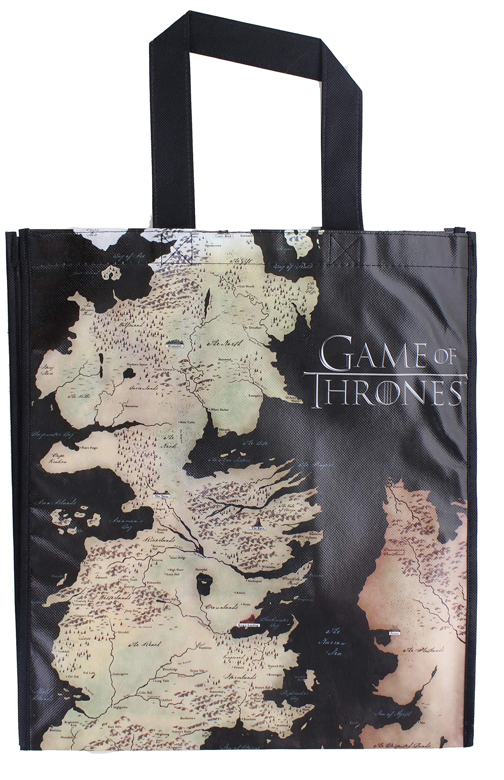 Crowded Coop, LLC Fantasy Drama Inspired Westeros Map Grocery Tote