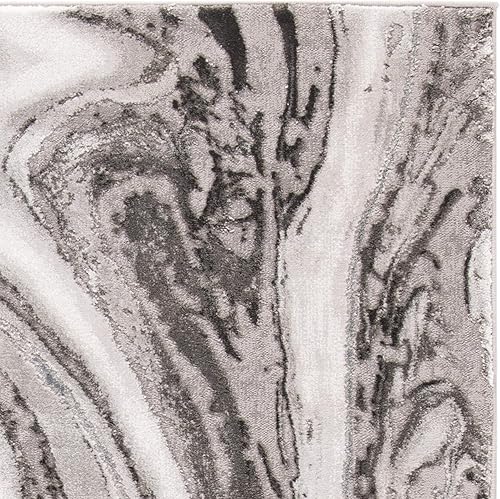 Miniatura 8 de SAFAVIEH Craft Collection - Alfombra de área de 8 x 10 pies, gris y plata, diseño abstracto moderno, no desprende pelusa y de fácil cuidado, ideal