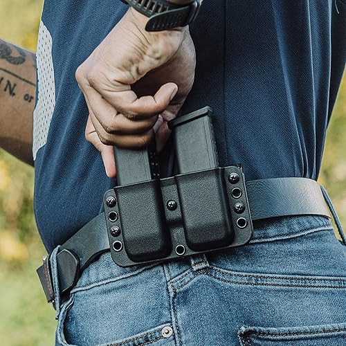Miniatura 3 de OWB - Funda doble para Glock 17, 19, 22, 23 y más, fabricada en Estados Unidos, bolsa doble para eclipse total de Blade-Tech Holsters