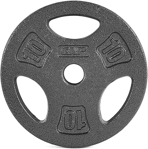 WF Athletic Supply Placa de agarre estándar de hierro fundido de 1 pulgada para entrenamiento de fuerza, tonificación muscular, pérdida de peso y