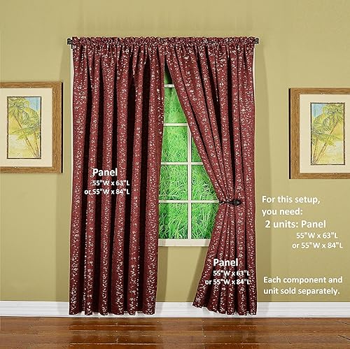 Vista 15 de Today's Curtain Lexington Panel 55 pulgadas de ancho x 84 pulgadas de largo, crudo/salvia