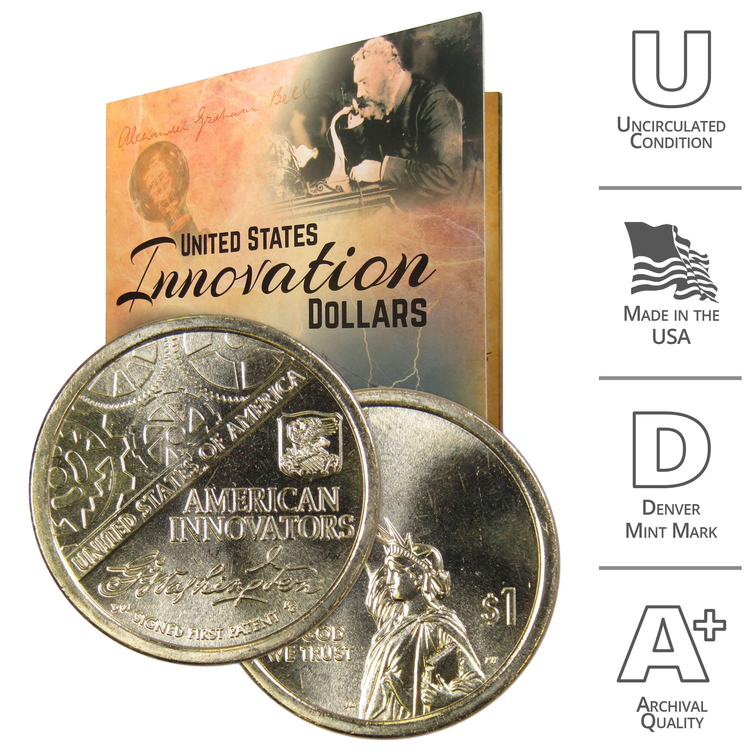 2018 George Washington Signature U.S. Innovation Dollar Uncirculated Coin with Color Folder