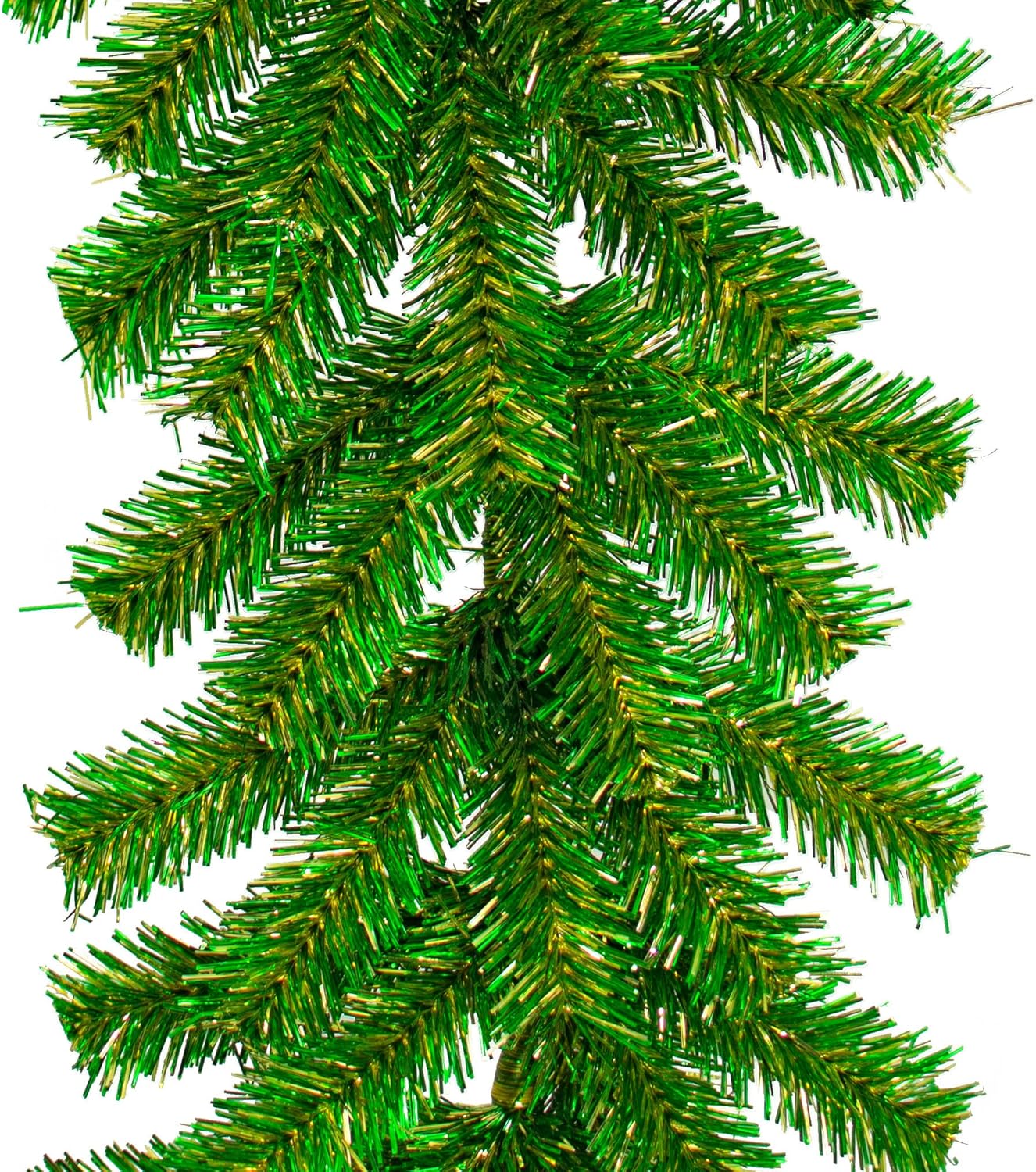 12FT Long Christmas Garlands, Colorful Tinsel Brush Wire Branches, Holiday Decor and Foliage (St. Patrick's Day Firework)