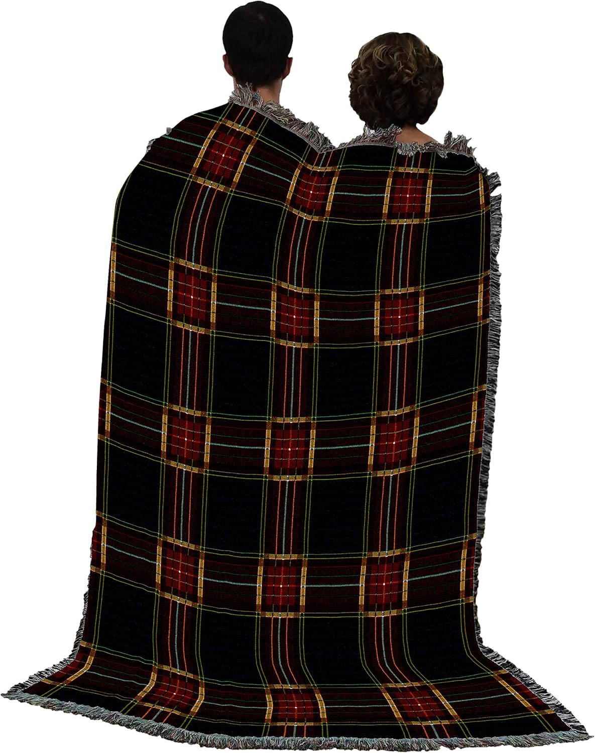 Pure Country Weavers Plaid Blanket Golf - Patterns Gift Tapestry Throw Woven from Cotton - Made in the USA (72x54)