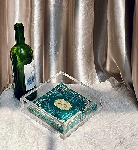 Miniatura 2 de IEEK Acrylic Cocktail Paper Napkin Holder,Decorative Clear Cocktail Napkin Caddy Beverage Napkin holder,Pack of 1