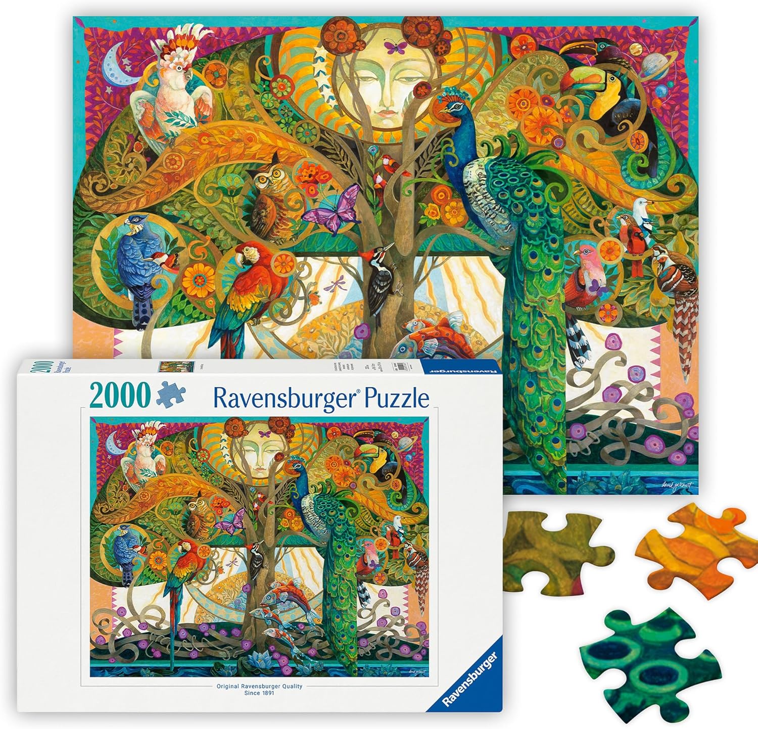 Ravensburger - On The Fifth Day - 2000 Piece Jigsaw Puzzle - Stunning Imagery of an Artistic Creation Rendition - Vibrant Colors - Frameable - Premium Quality - Puzzles for Adults