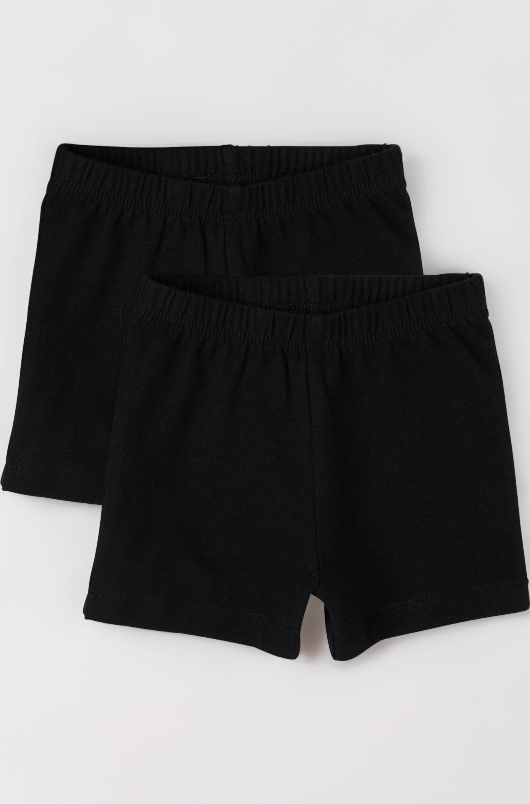 Toddler Girls Uniform Cartwheel Shorts, Black, 3T
