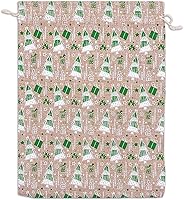 Vista 26 de TheDisplayGuys - Paquete de 12 bolsas de regalo de lona de yute reutilizables de 6 x 8 pulgadas con cordones (estrellas blancas, medianas)