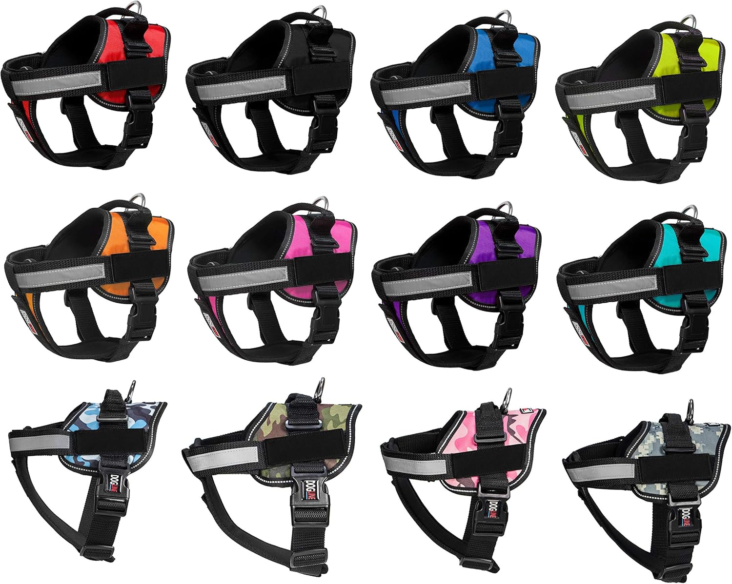 Dogline Unimax Multi-Purpose Vest Harness for Dogs and 2 Removable DIY Customizable Blank Patches (Pack of 2)