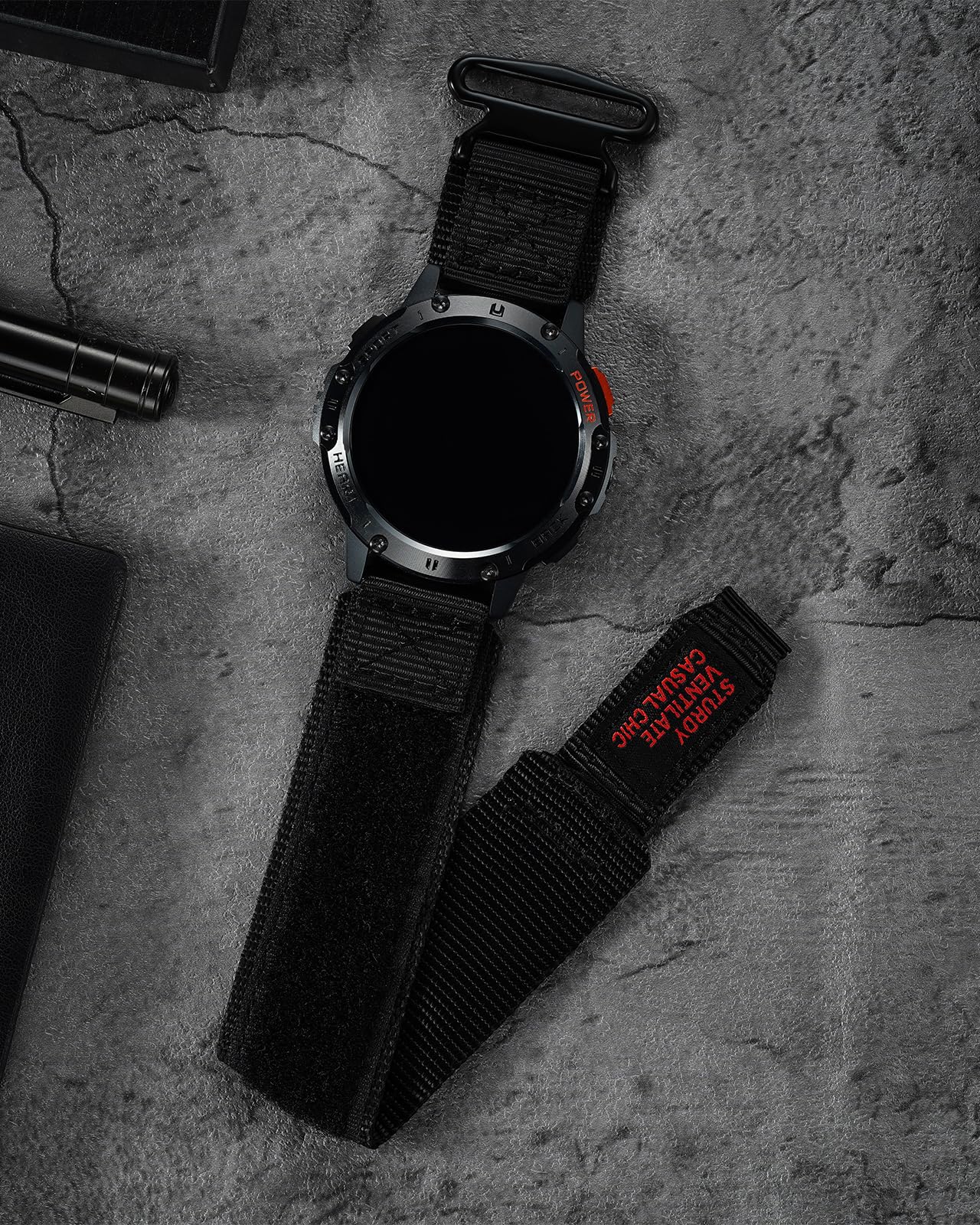 MEGALITH Nylonowy Pasek do Zegarka 22 mm Szybkozłączka do Paska Zegarka Kompatybilny ze Smartwatchem i Zegarkiem Naręcznym - Regulowany Pasek Sportowy Dla Mężczyzn