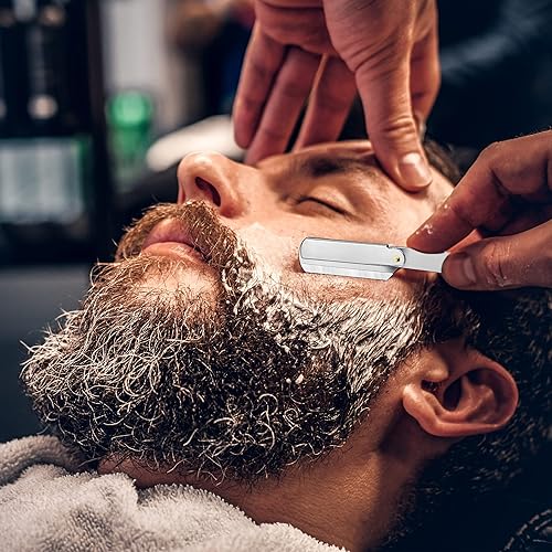 Miniatura 8 de Utopia Care Seguridad profesional de peluquero de borde recto con 100 cuchillas Derby 100  acero inoxidable plata