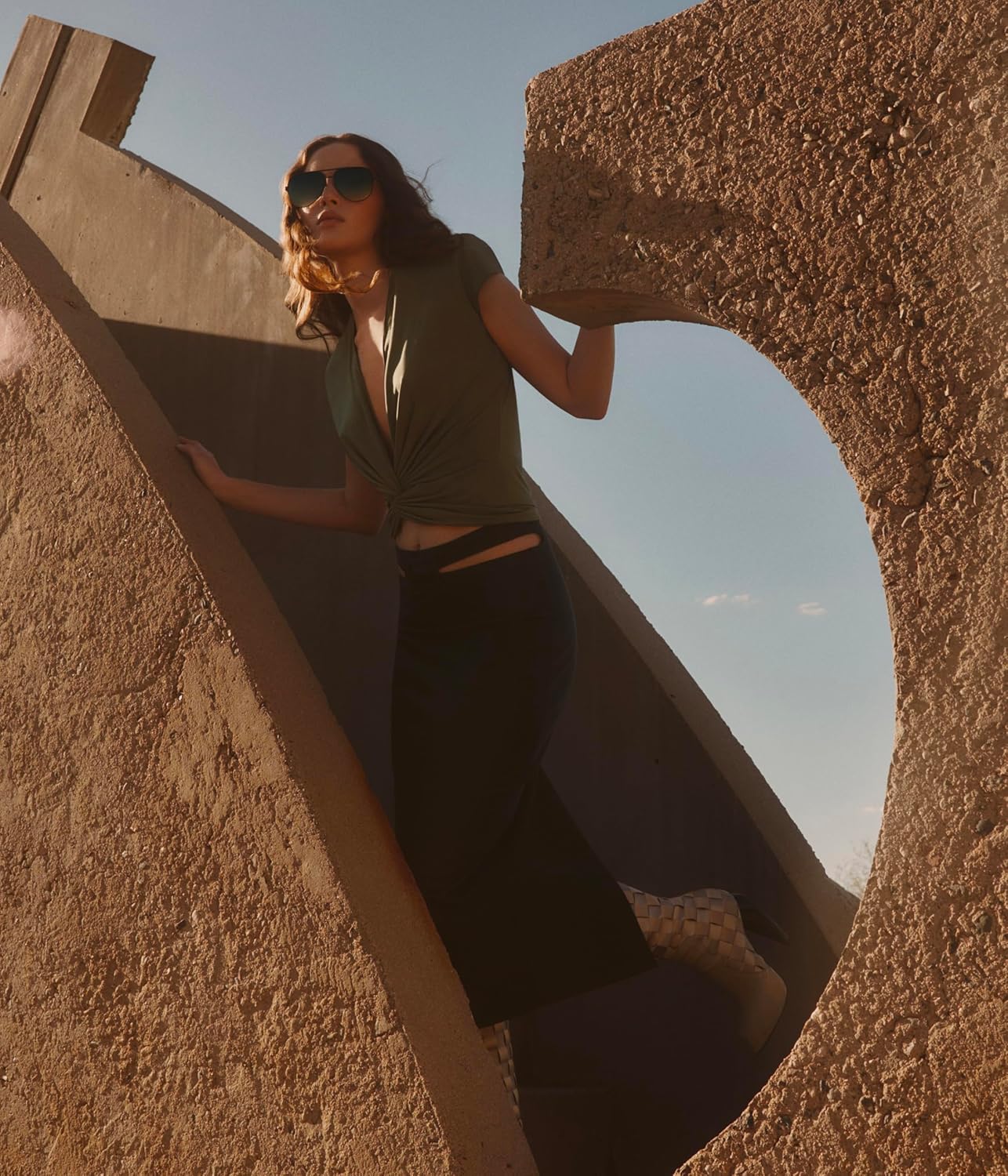 QUAY womens High Key Extra Large Aviator Sunglasses - Image 5