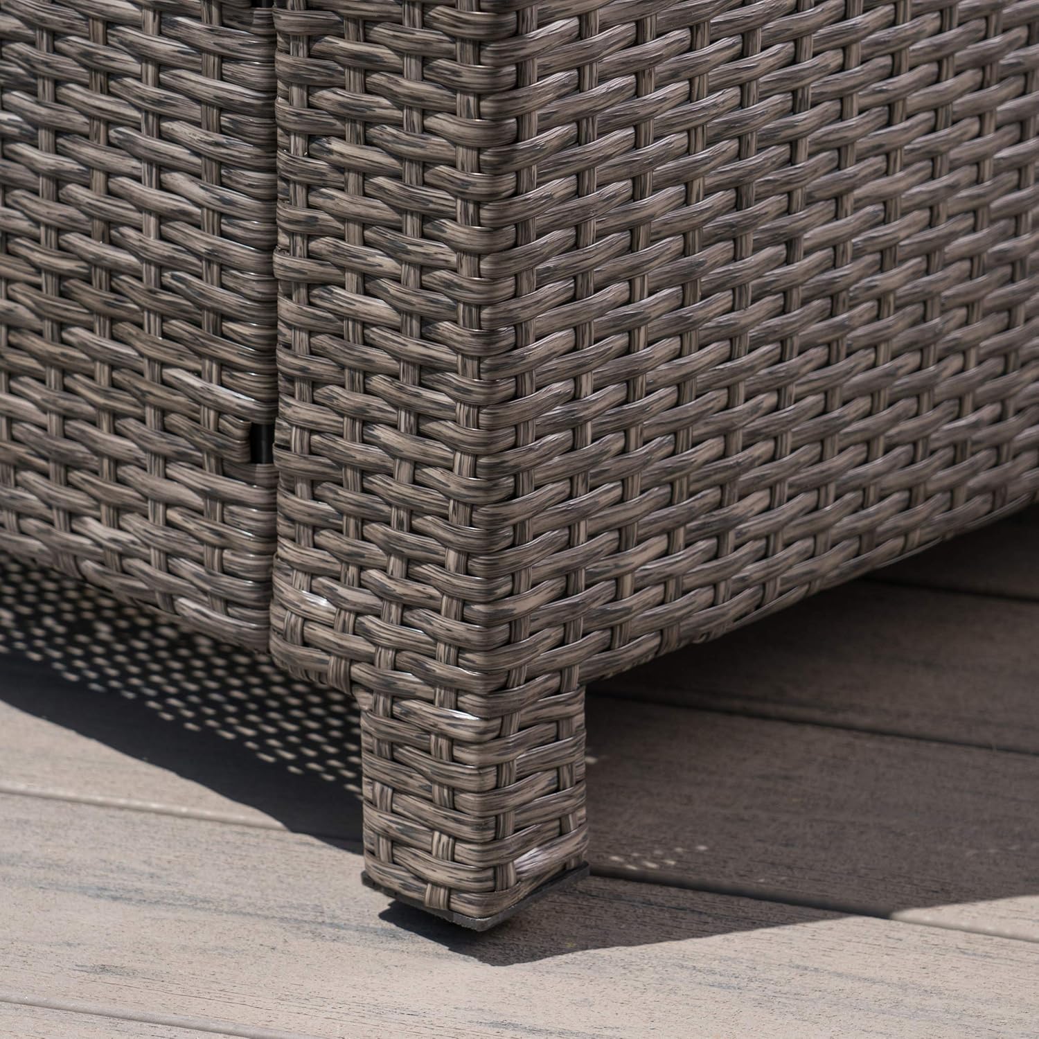 Christopher Knight Home Puerta Outdoor Wicker Loveseat with Cushions, Grey / Mixed Black Cushions : Patio, Lawn & Garden