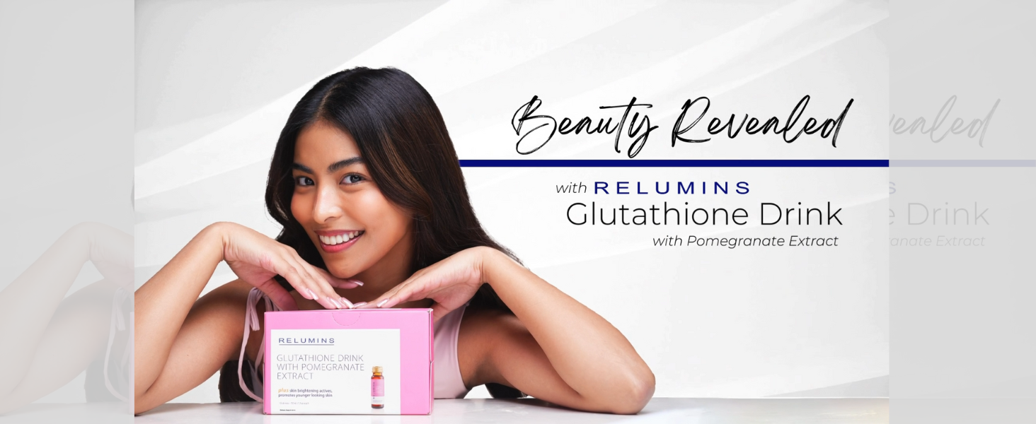 Amazon.com: Relumins Glutathione Shots | Summer Glow Wellness | USA's No.1  Liquid Glutathione Drink with Collagen & Antioxidant Boost for Radiant Skin  | Pomegranate Flavor | 30 Bottles x 50ml : Health & Household