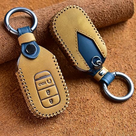 Amazon Ontto ホンダ ヴェゼル スマート キーケース キーカバー かーアクセサリー キーホルダー オシャレ 手触りいい 高級 電波障害なし 新型 Vezel ヴェゼル Rv系 Rv3 Rv4 Rv5 Rv6 Civic アコード 21 22 Honda リモコンキー ケース 車用 クレージホースレザー 本革
