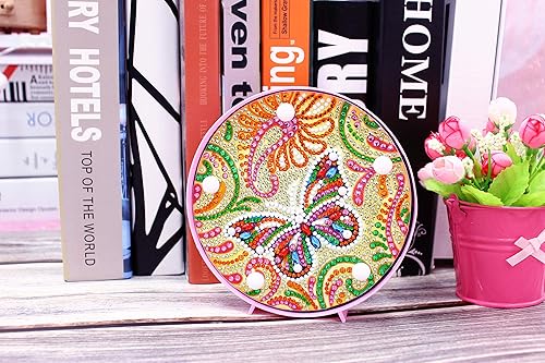 Miniatura 5 de Lámpara de pintura de diamantes DIY con luces LED, kit de dibujo de cristal de taladro completo, luz nocturna de noche, manualidades para decoración