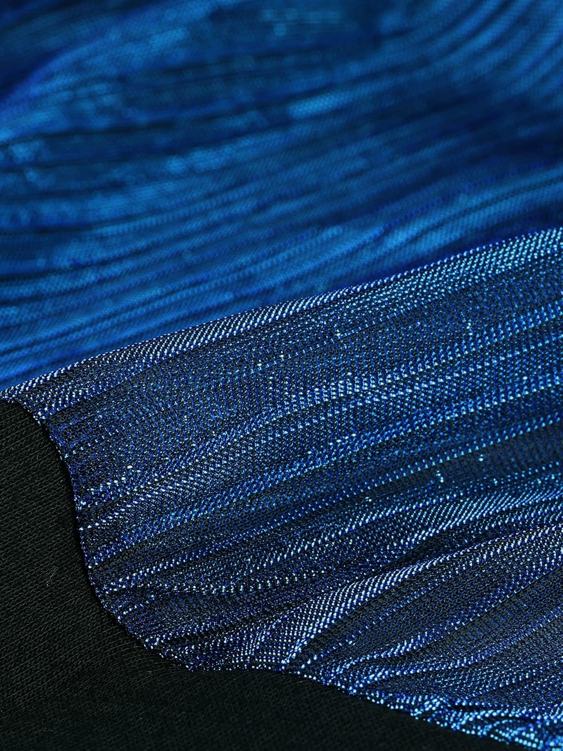 Allegra K Glitter Mesh Bomber Jacket for Women's Shiny Long Sleeve Party Club Zip Up Sheer Jackets - Image 5