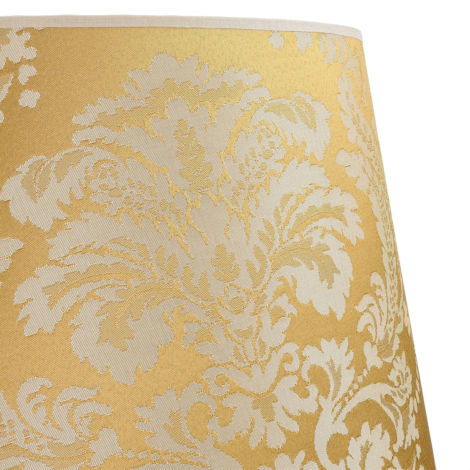 XL Lampenschirm Stoff in Gold für Wohnzimmer Stehleuchten B:38 cm E27 konisch blendarm wohnlicher Leuchtenschirm WILLOW
