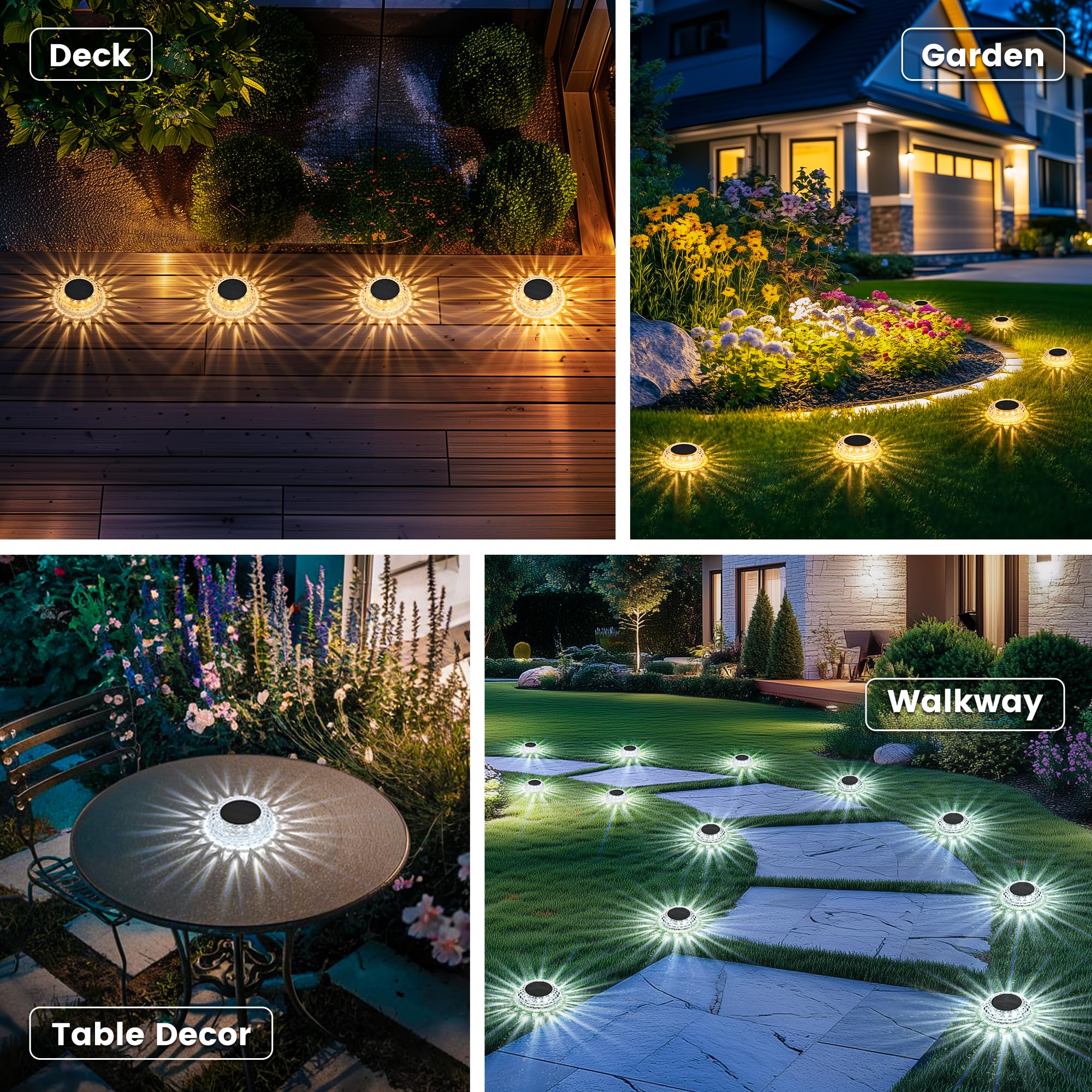 Solpex Best Solar Deck Lights SOLPEX Solar Ground Lights – 10 Pack, IP67 ...