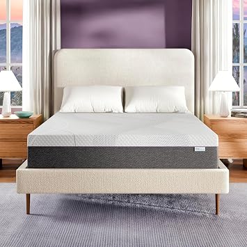 Sleep Innovations Shiloh 14 Inch Green Tea Memory Foam Mattress, King Size, Bed in a Box, Medium Feel