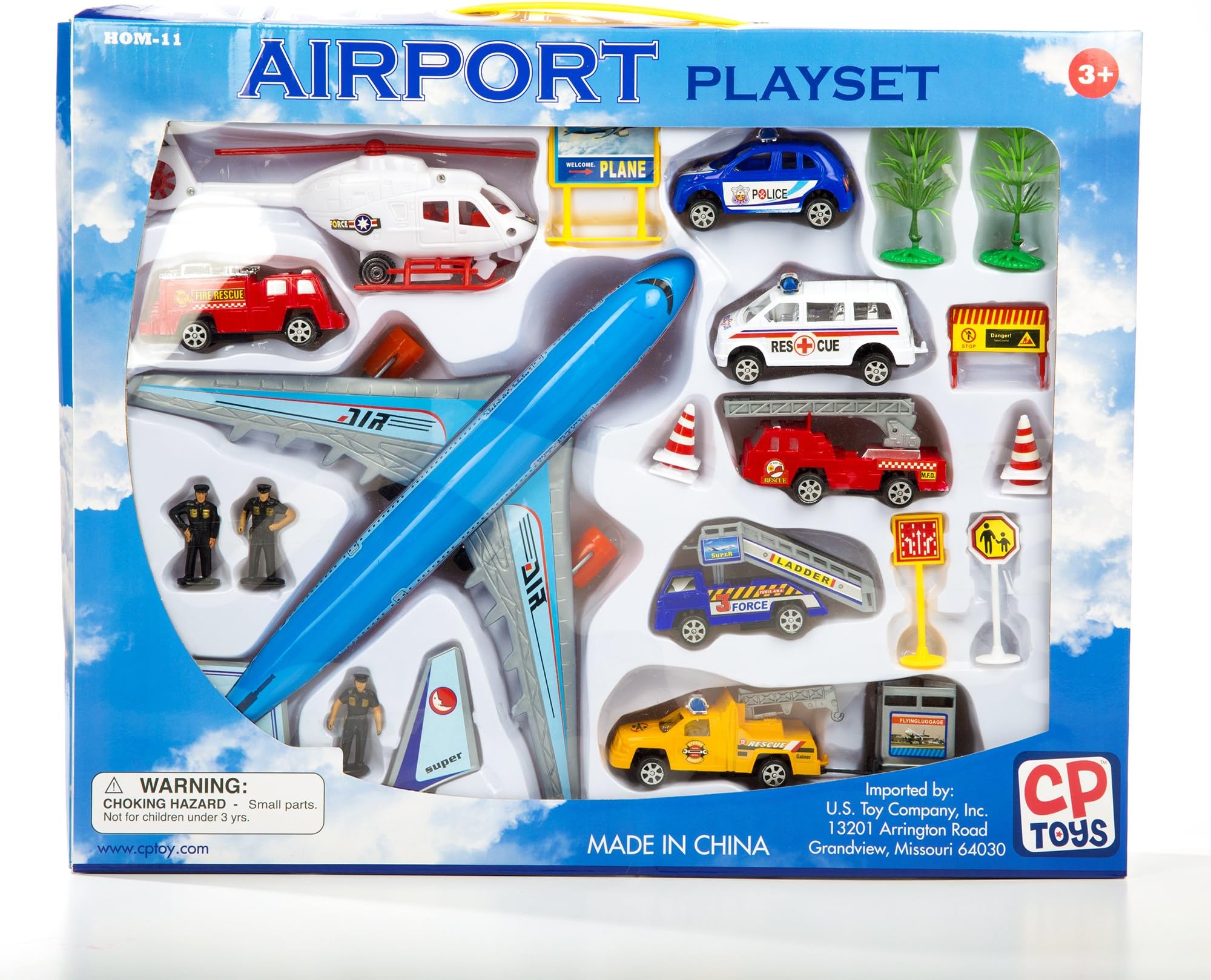 Airport 24 pc. Playset with Vehicles & Accessories