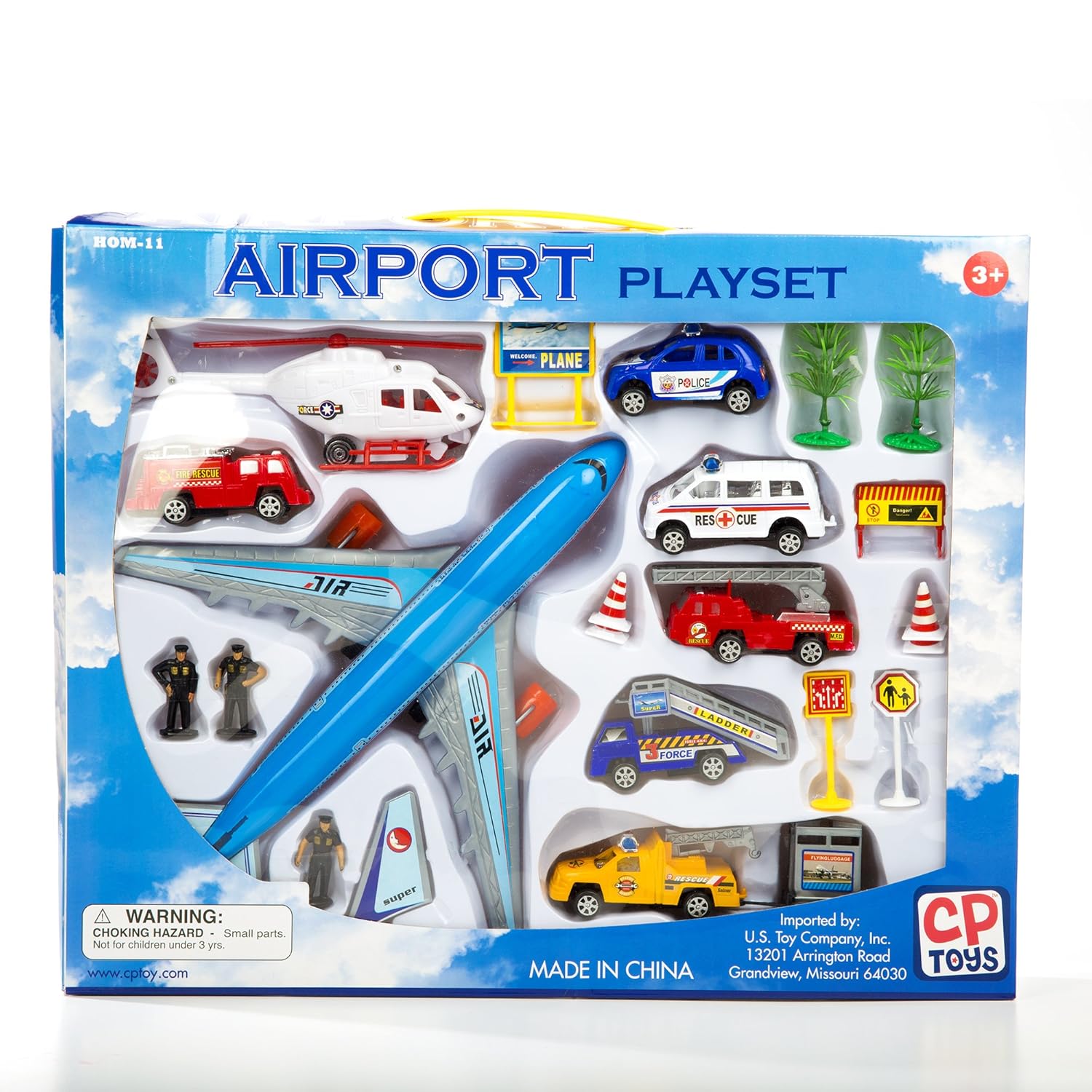 Airport 24 pc. Playset with Vehicles & Accessories