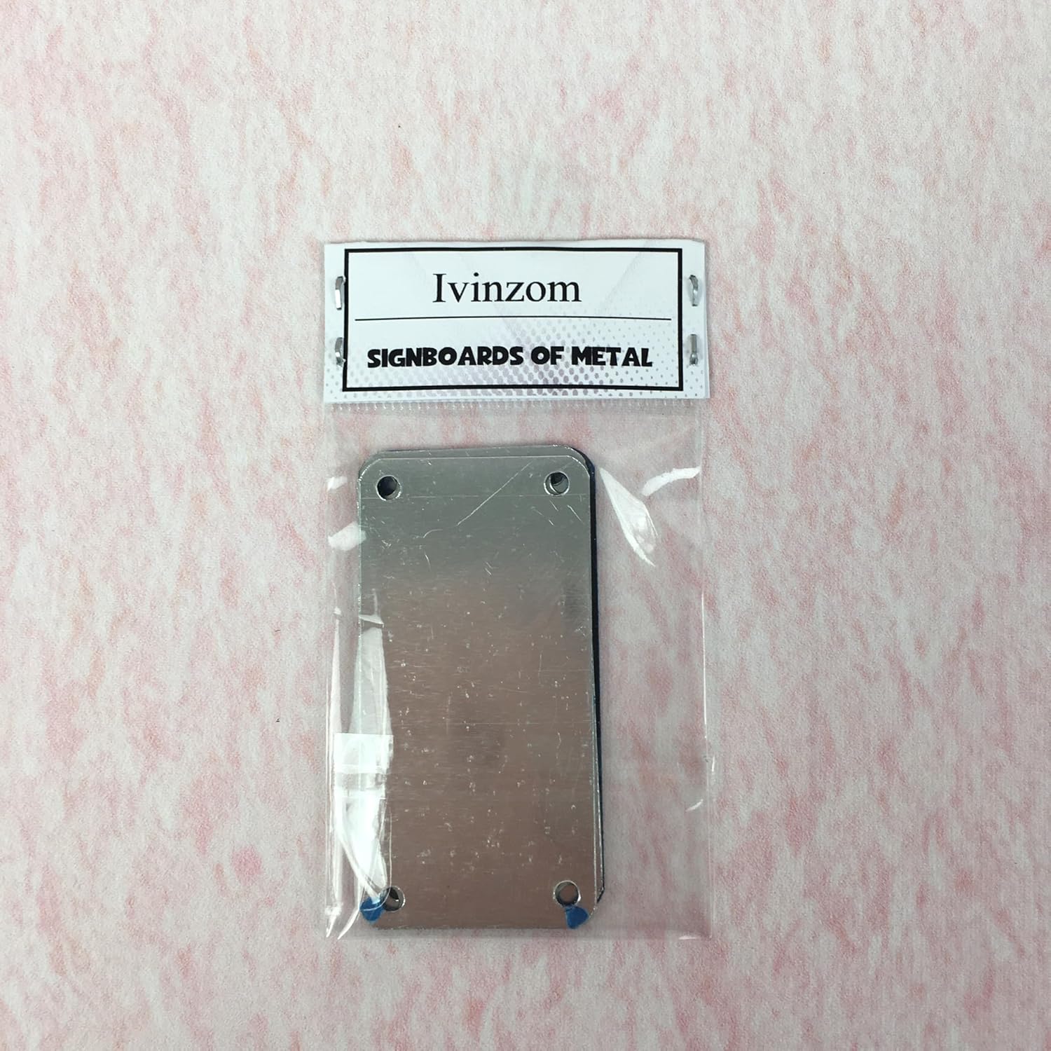Ivinzom Signboards of metal – Rectangular Rust-Proof Metal Sheet with Rounded Corners for Safety and Pre-Drilled Holes