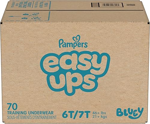 Miniatura 14 de Pampers Easy Ups Bluey - Pantalones de entrenamiento para niños y niñas, talla 6T-7T, 70 unidades, ropa interior para ir al baño