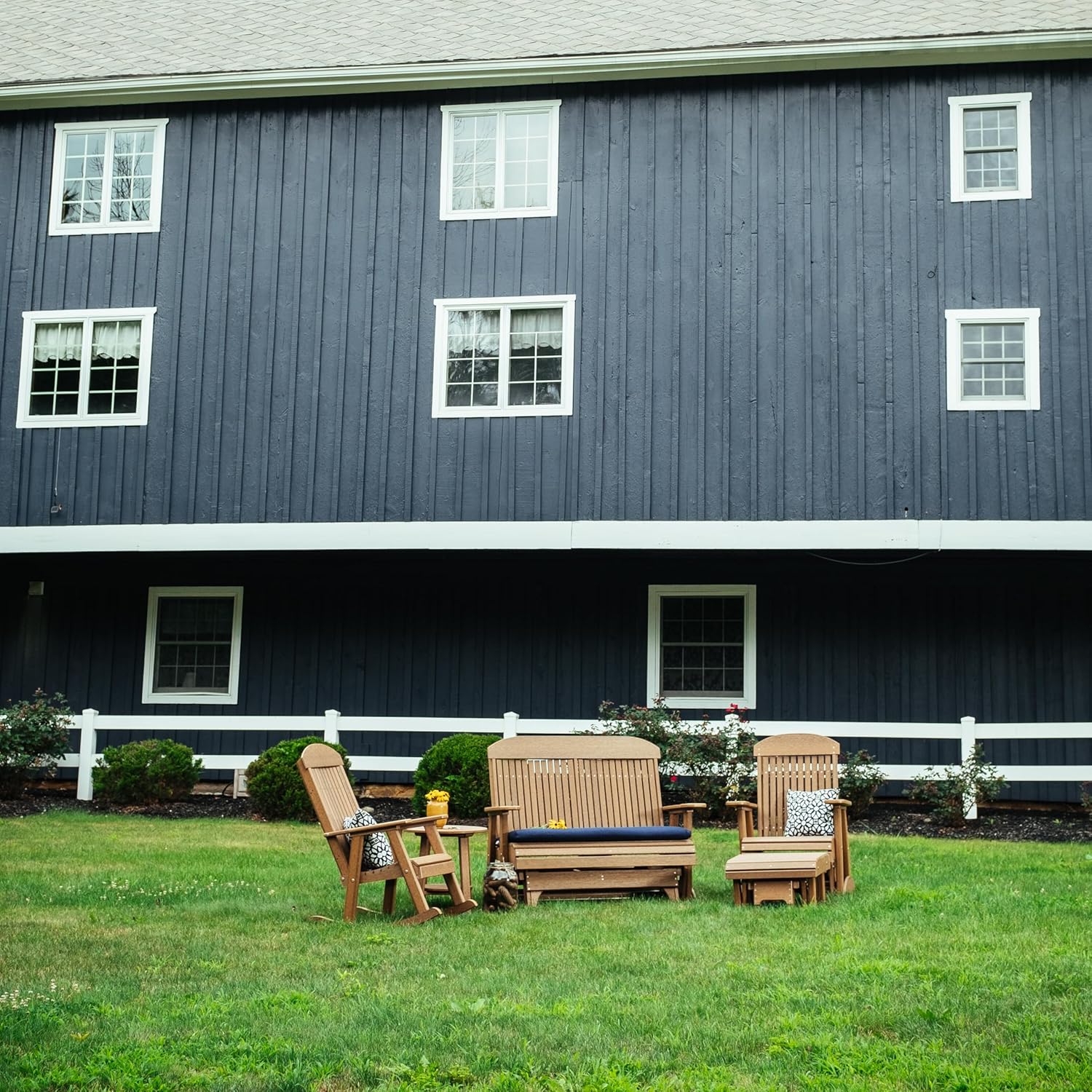 Furniture Barn USA Poly Lumber 2' Classic Glider, Antique Mahogany