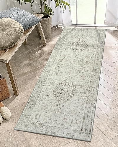 Miniatura 108 de LIVEBOX Alfombra lavable de 2 x 6 pies para baño, tapetes de cocina antideslizantes para entrada de piso, tapete bohemio para puerta delantera