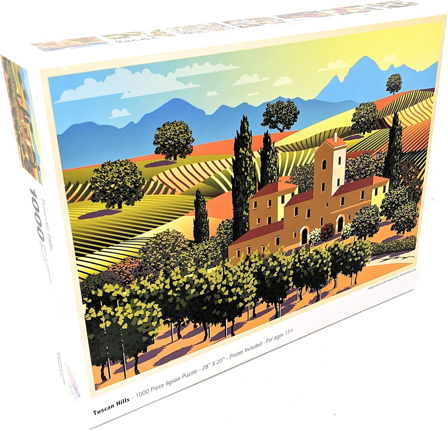 Colorcraft Puzzles - Tuscan Hills - 1000 Piece Jigsaw Puzzle - Themed Collections - Premium Puzzles for Adults - Bonus Poster Included - 27" x 19" (70 cm x 50 cm)