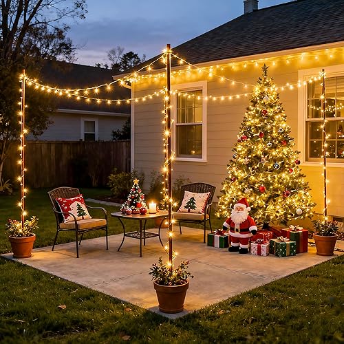 Miniatura 163 de JMEXSUSS Guirnalda de luces LED de 168 pies, 600 luces LED para el día de San Valentín, luces rojas de Navidad con alambre transparente, 8 modos