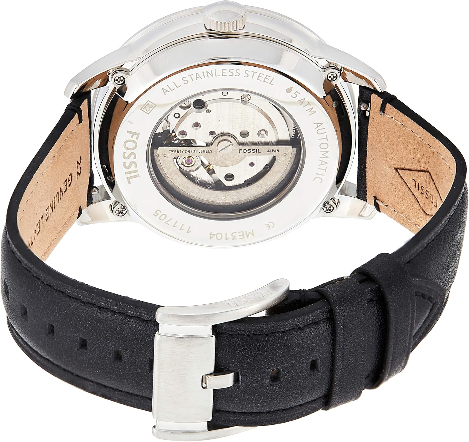 Fossil Townsman Men's Automatic Watch with Mechanical Movement and Skeleton Dial