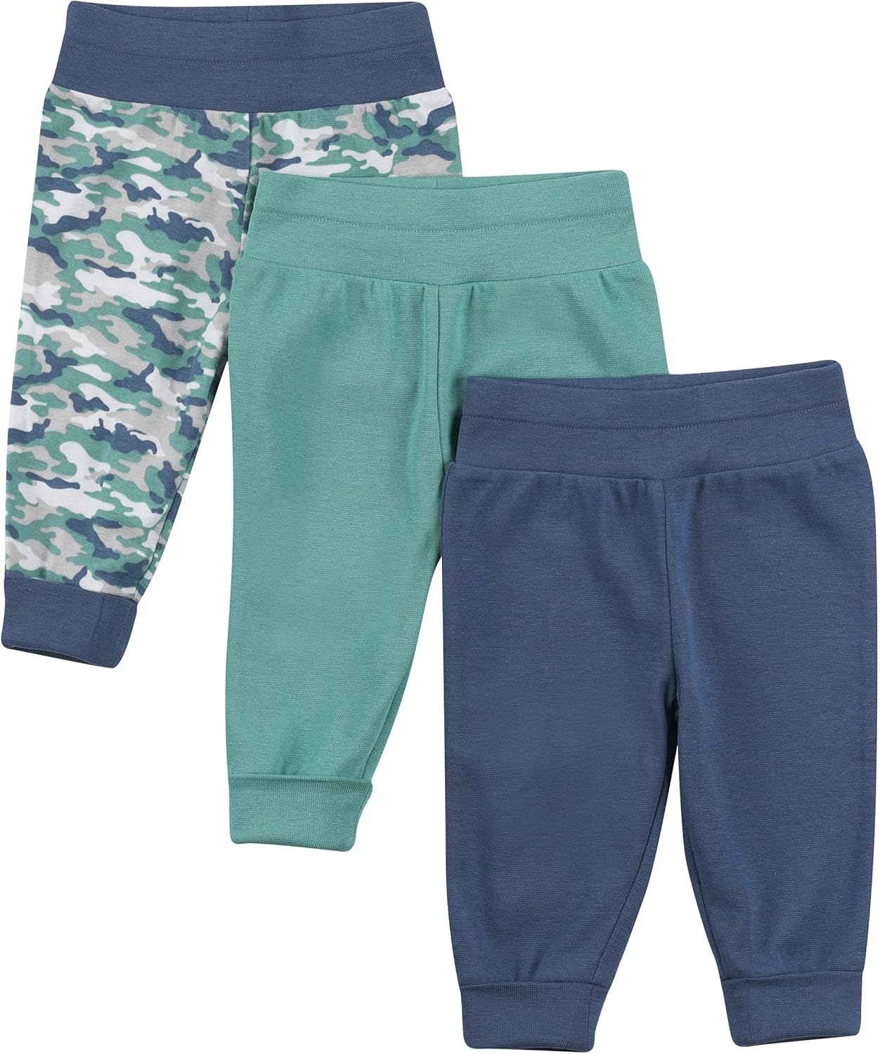 Hanes unisex-baby Hanes Baby Pants, Flexy Soft Knit Pull-on Sweatpants, Stretch Joggers for Babies & Toddlers, 3-pack