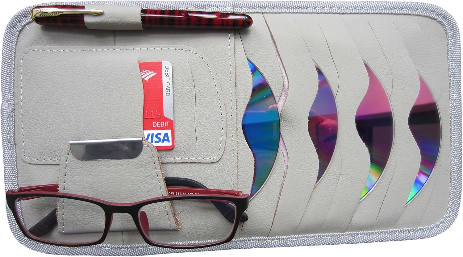 Car Sun Visor Organizer LeBeila Auto Visors 8 Slots Cd