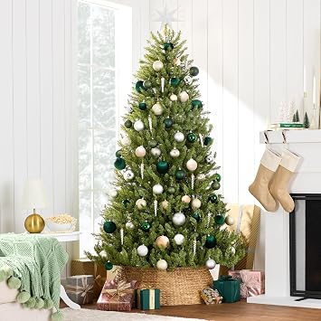 Best Choice Products Premium Nordic Fir Christmas Tree, 6ft Unlit Artificial Full Hinged Realistic Holiday Decoration w/ 1,350 Branch Tips