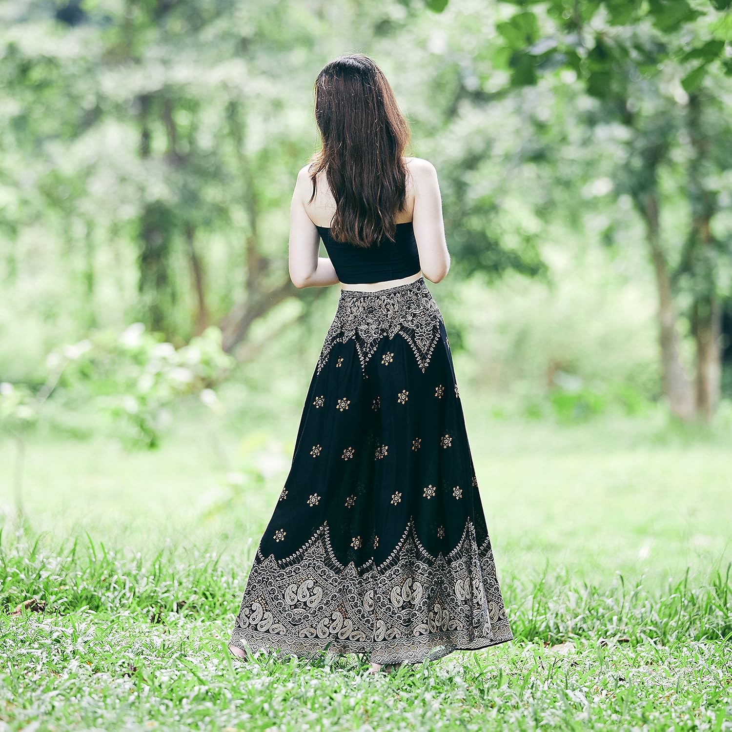 Lannaclothesdesign Palazzo Pants for Women Wide Leg Boho Harem Yoga Pants S M L XL Sizes - Image 5