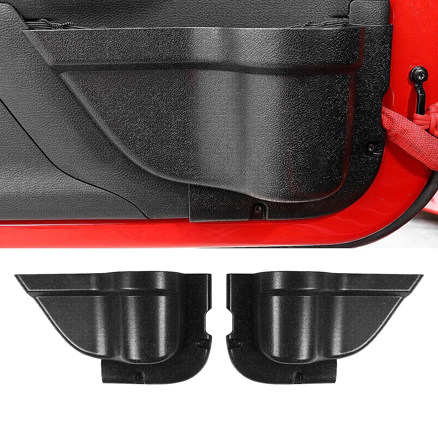 Insert Porte Filet Organisateur De Porte Pour Jeep Wrangler JK/JKU 2011-2018 - Poches En Filet Et Plateau Sans Perçage Facile Installer