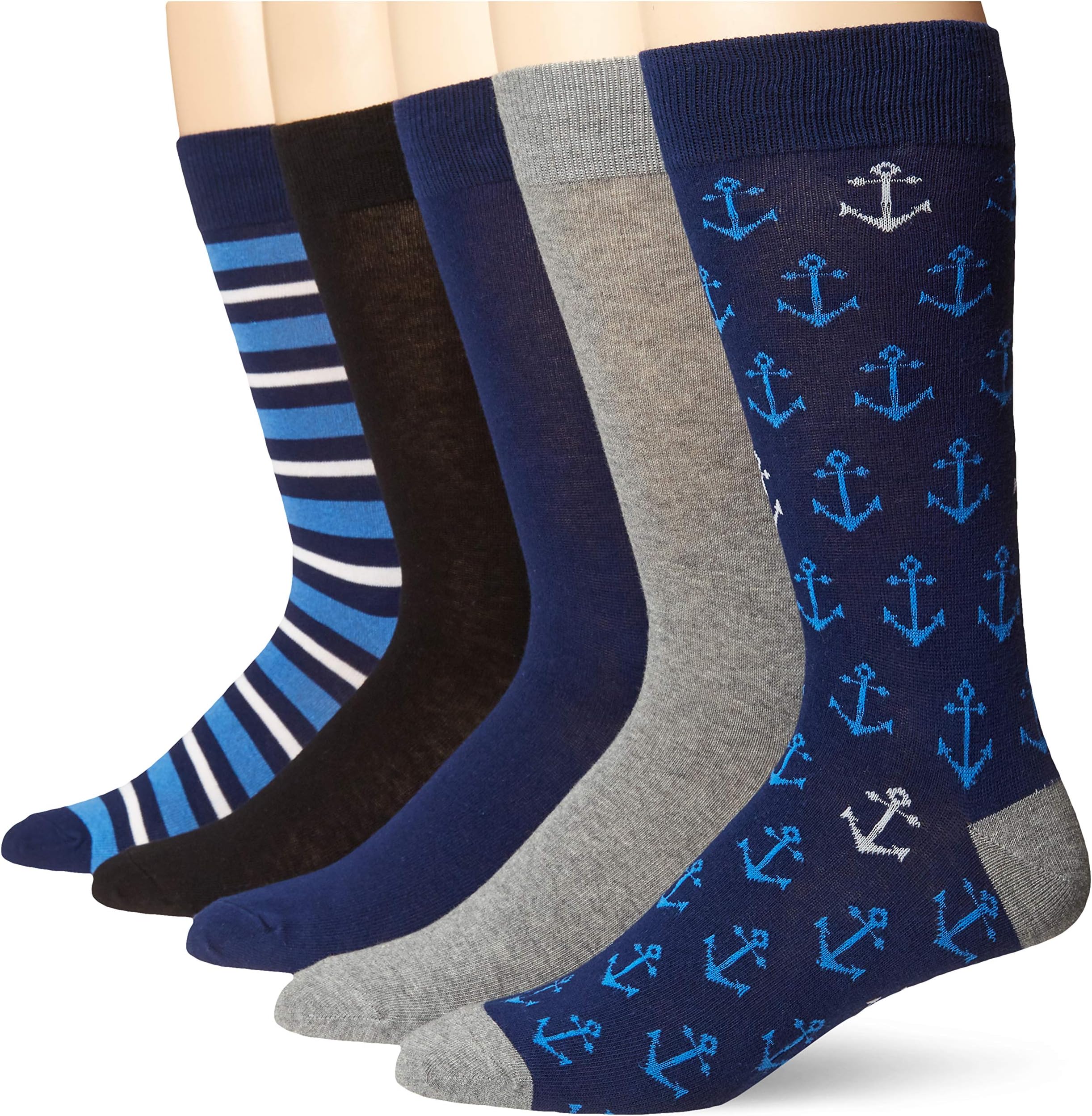Amazon Essentials mens Comfortable Patterned Dress Socks