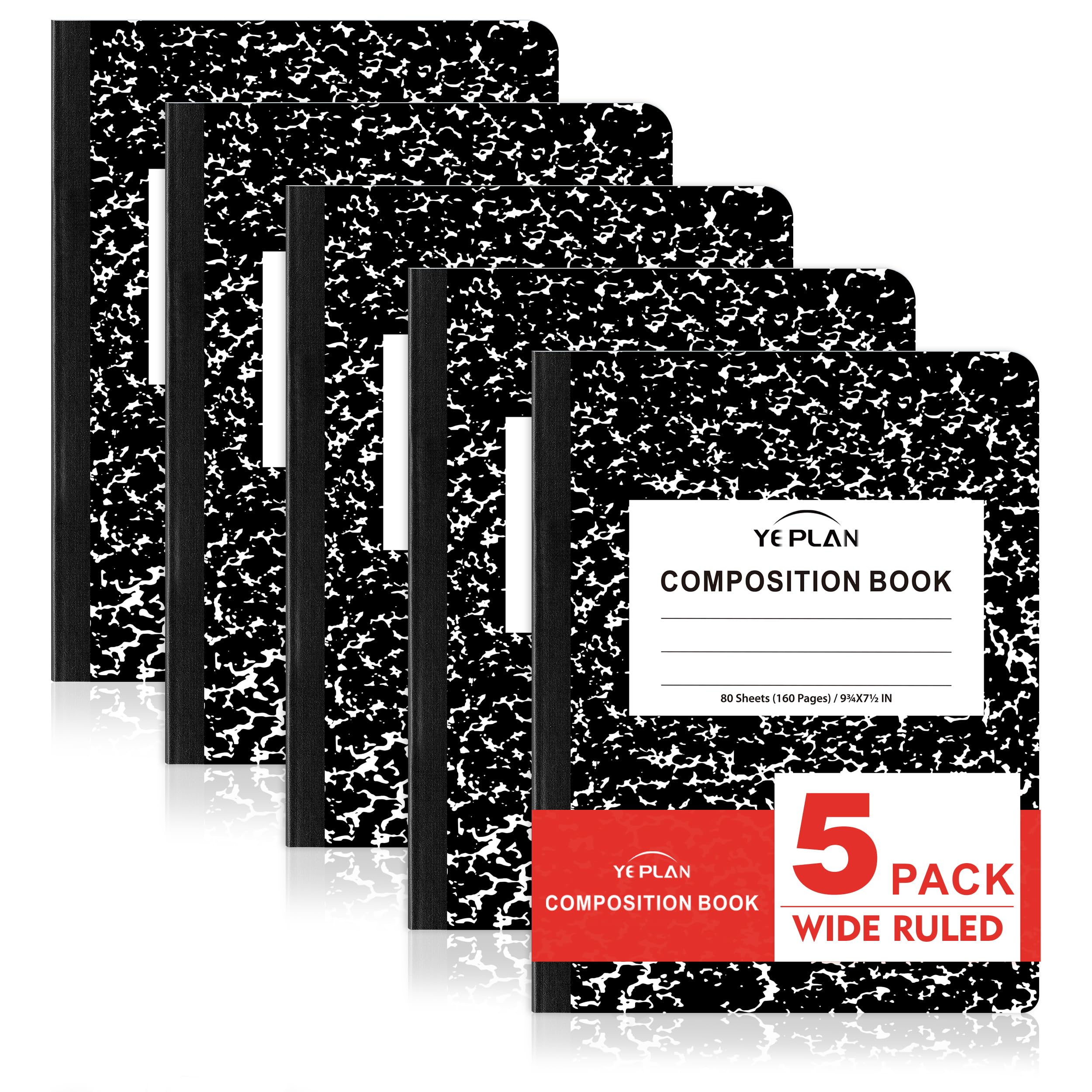 Carnet de composition à couverture rigide marbrée Yeplan pour écrits soignés - 8