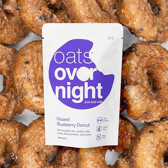 Oats Overnight Avena Glaseada Blueberry Donut - 2.8 oz - Pack de 8 miniatura 6
